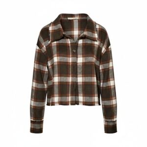 Plaid Button-Up Women's Jacket